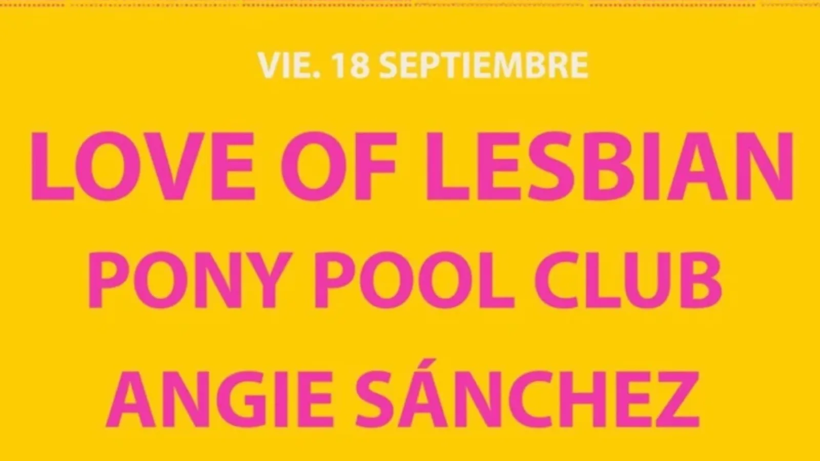 Love of Lesbian en el Pop CAAC de Sevilla, 18 de septiembre de 2026