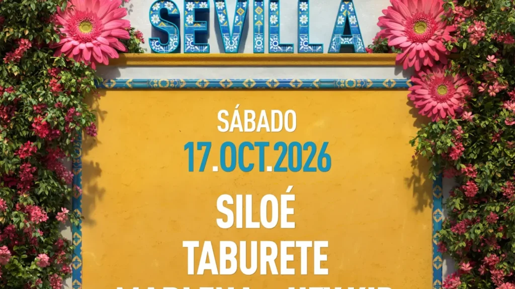 Jardín de las Delicias Sevilla 2026: Siloé, Taburete y Marlena el 17 de octubre en el CAAC