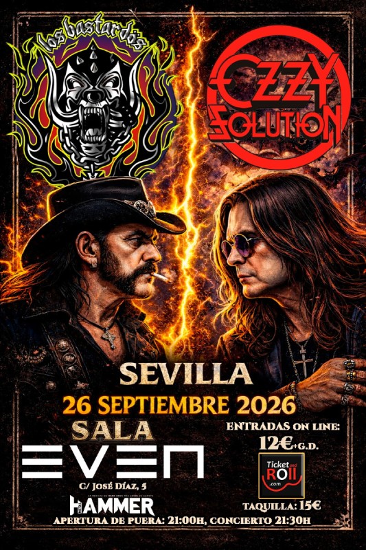 Los Bastardos + Ozzy Solution en Sala Even