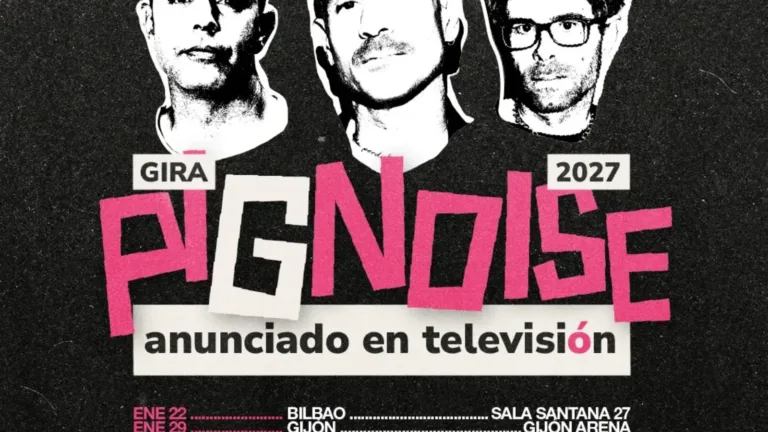 Cartel de la gira de Pignoise 2027 «Anunciado en Televisión», con concierto en Sala Pandora de Sevilla