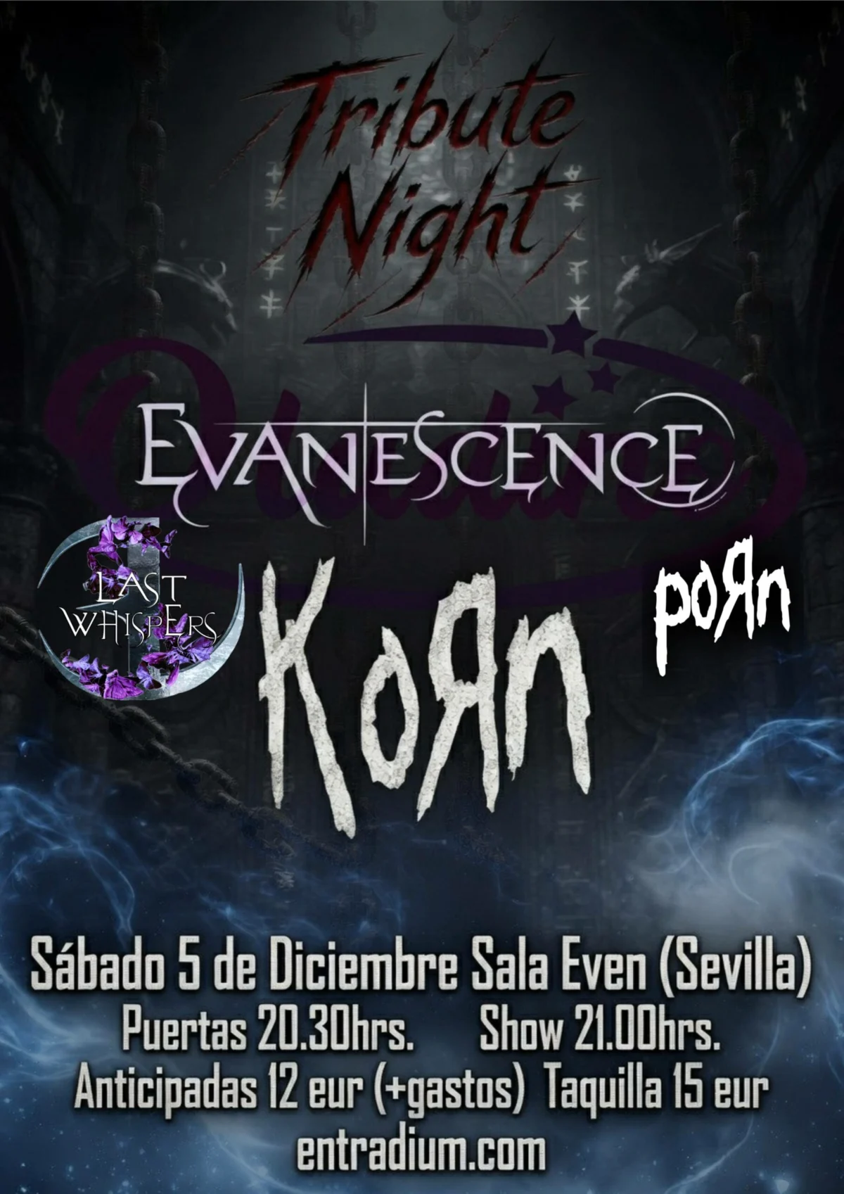 Porn_tributo_korn/ Last_whisper_tributo_a_Evanescence en Sala Even