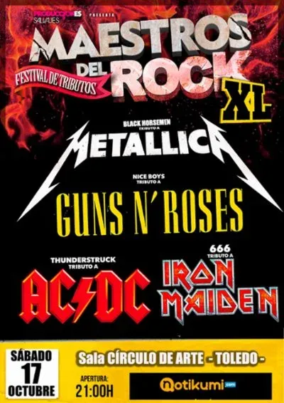 Festival de tributos MAESTROS DEL ROCK XL.