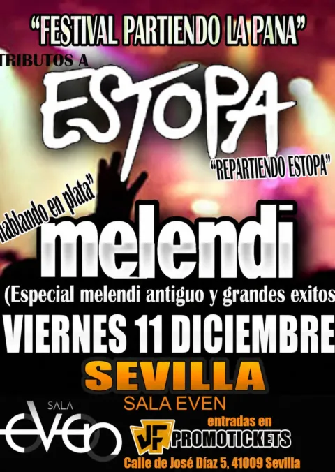Festival PARTIENDO LA PANA – Tributos a ESTOPA y MELENDI antiguo
