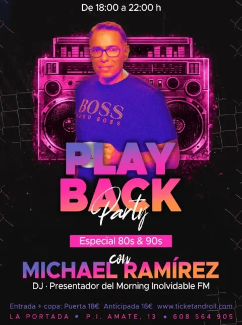 PLAY BACK PARTY · Especial 80s & 90s