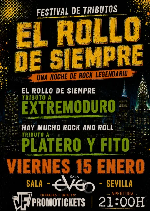 FESTIVAL EL ROLLO DE SIEMPRE -Tributos a EXTREMODURO Y PLATERO/FITO