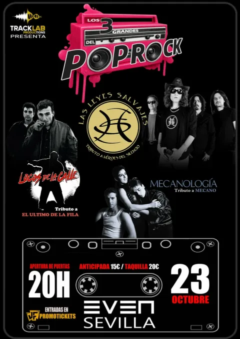 Festival de Tributos «LOS 3 GRANDES DEL POP ROCK»