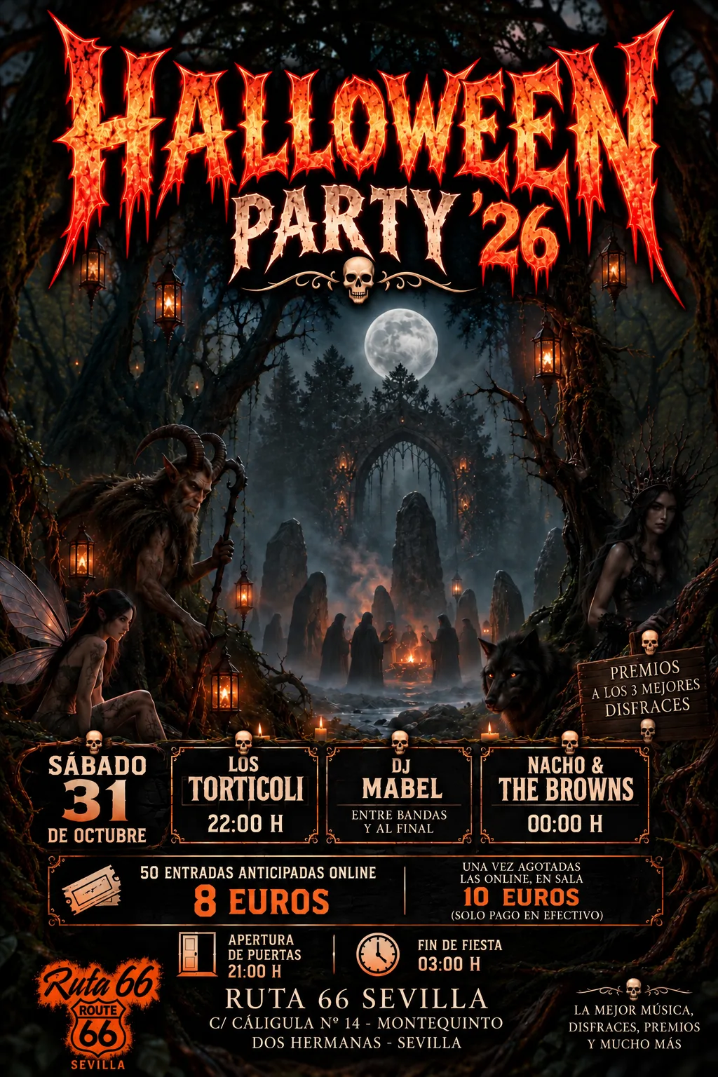 Halloween Party '26: Los Torticoli + Nacho & The Browns en Ruta 66